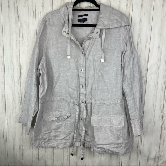 Rachel Roy 100% gray linen jacket - Picture 2 of 4